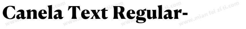 Canela Text Regular字体转换